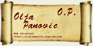 Olja Panović vizit kartica